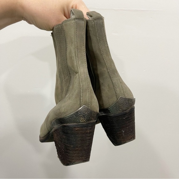 Jeffrey Campbell Bentley Western Suede Leather Bootie Size 8 - Picture 4 of 14